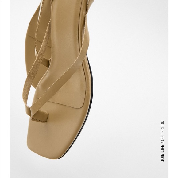 Zara nude lace up kitten heels - Picture 7 of 7